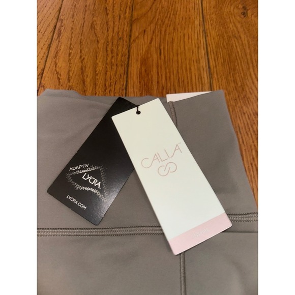 New Calla High Waisted Pocket Leggings Women's XS Workout Yoga Athleisure Taupe - Picture 9 of 14